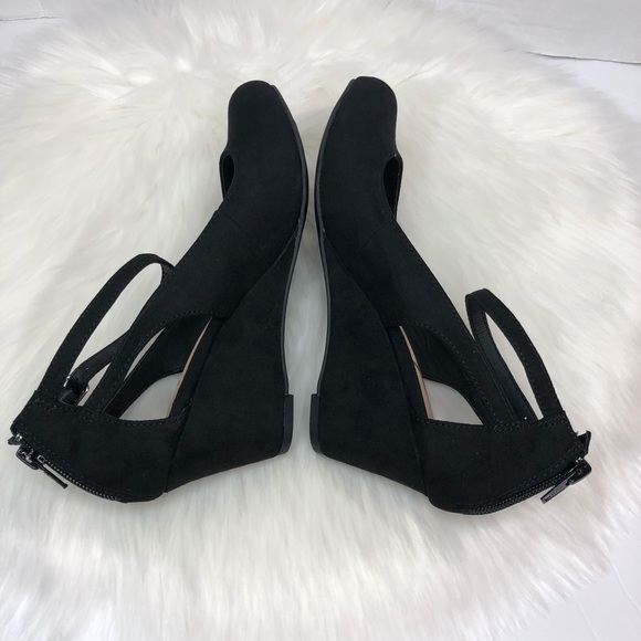 American Rag Miley Chop out black wedges 8M - Picture 7 of 8